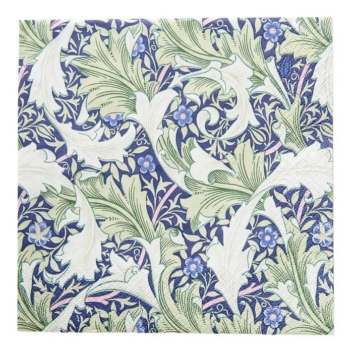 IHR William Morris Granville Blue Green Cocktail Napkin